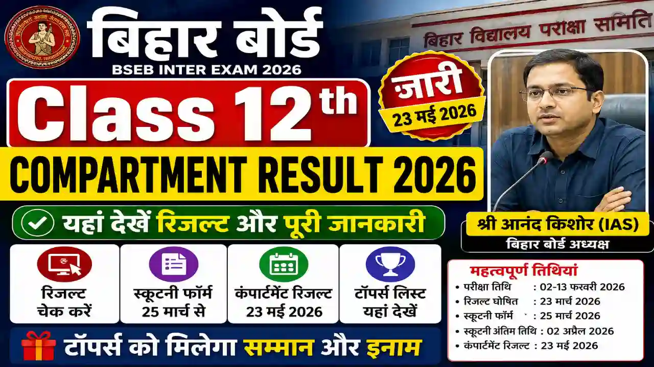 Bihar Board Class 12th Compartment Result 2026