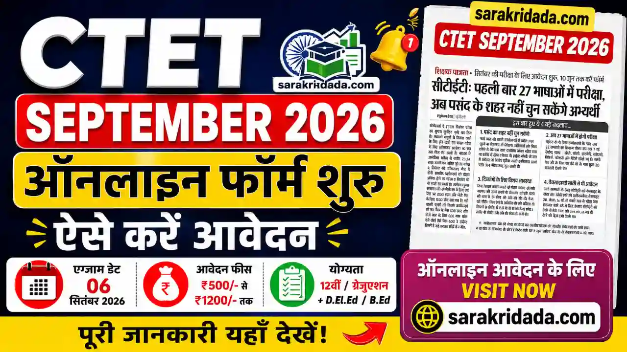CTET September Online Form 2026