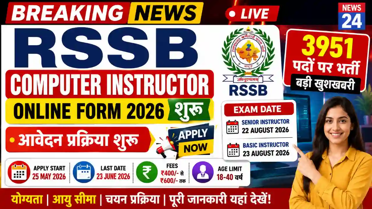RSSB Computer Instructor Online Form 2026